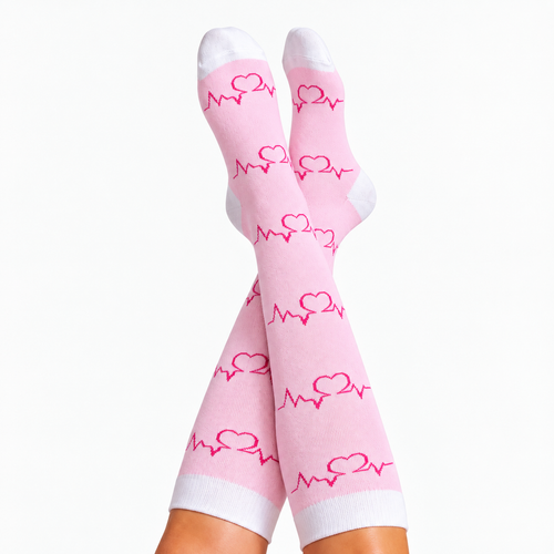 Blush Lovebeat Compression Socks