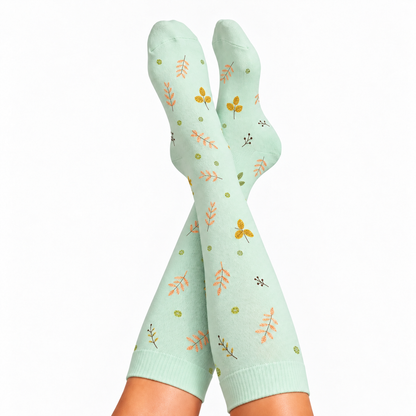 Flowers Pink Compression Socks