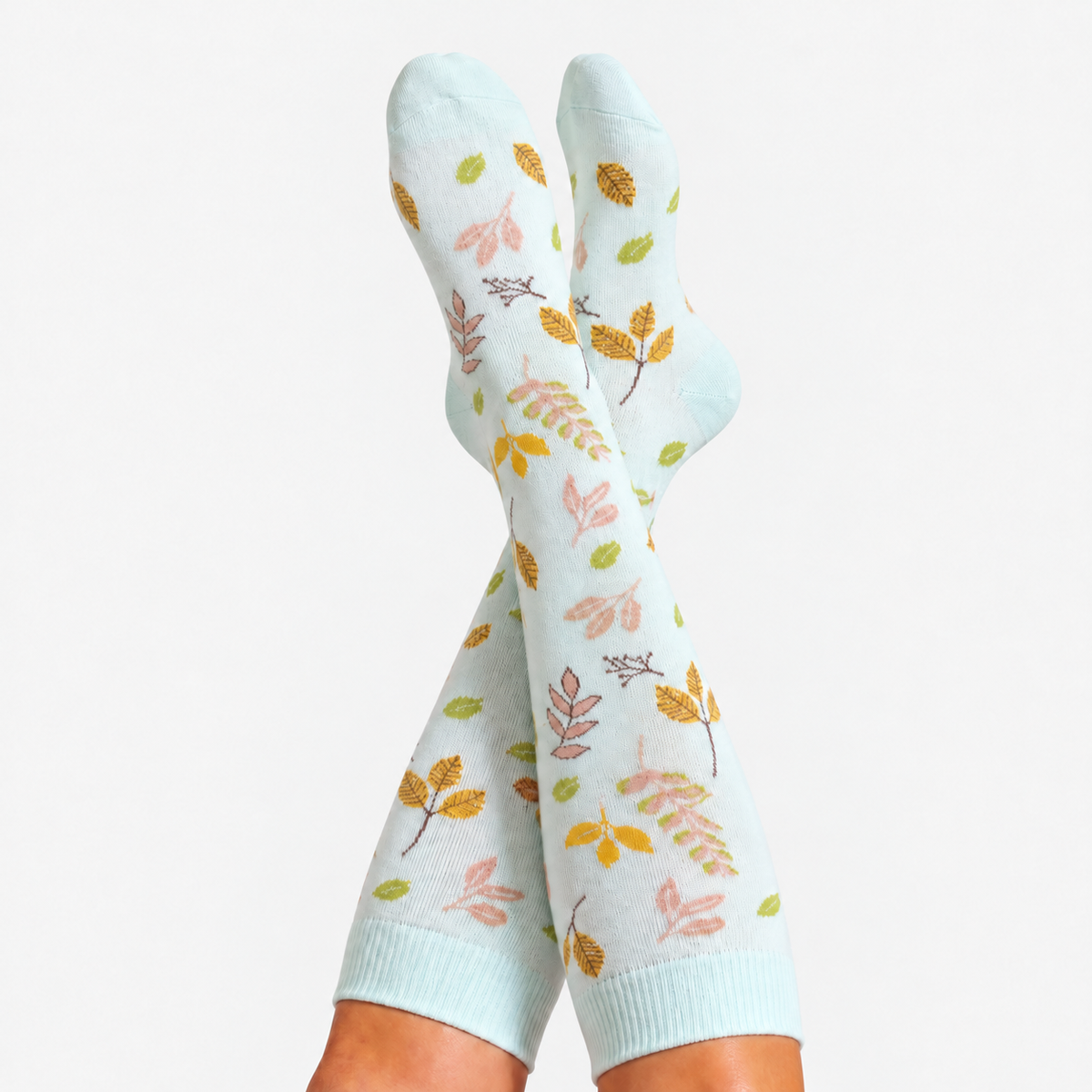 Flowers Pink Compression Socks