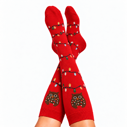 Christmas Owl Compression Socks