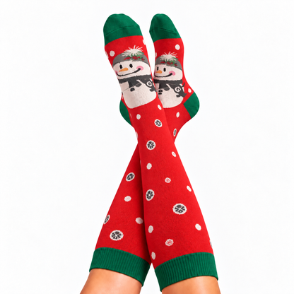 Snowman Dots Compression Socks