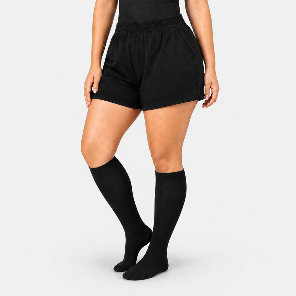 Black Wide Calf Compression Socks