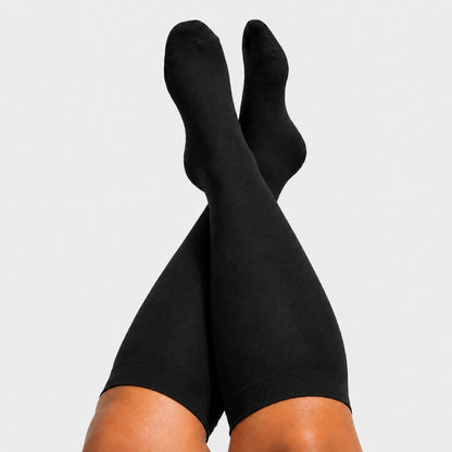 Black Wide Calf Compression Socks